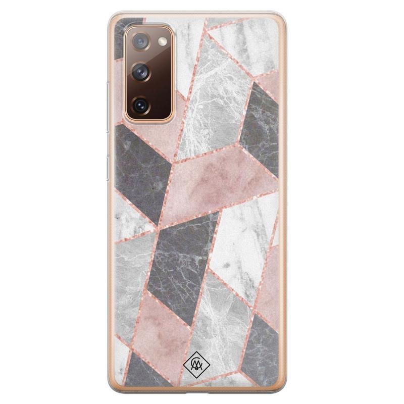 Samsung Galaxy S20 FE siliconen telefoonhoesje - Stone grid