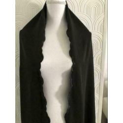 Polyester sjaal - 55 x 196 cm - zwart