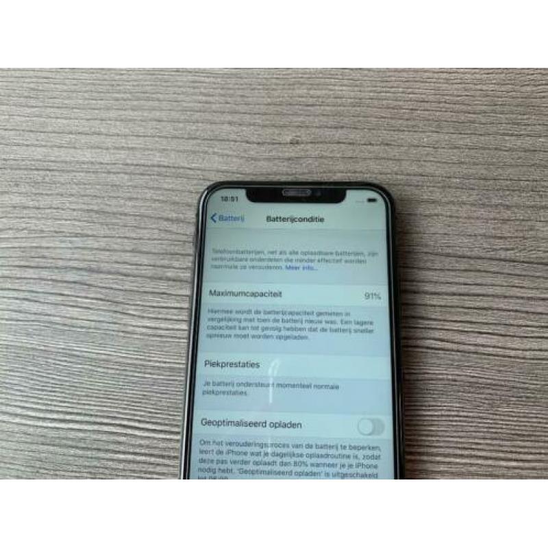 iPhone X Black 64GB - Accu 91% - Nette Staat