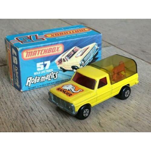 Matchbox Superfast Rolamatics 57 – Wildlife Truck Ford geel