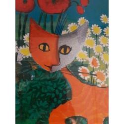 Rosina Wachtmeister katten schilderij 55x75