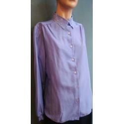 Vintage blouse (70s) met sierlijk kraagje ( MT M)