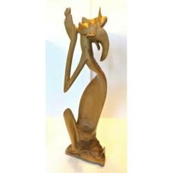 Art deco Balinese houten sculpturen