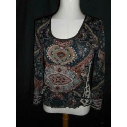 Longsleeve groen brocant Bandolera mt L AANBIEDING