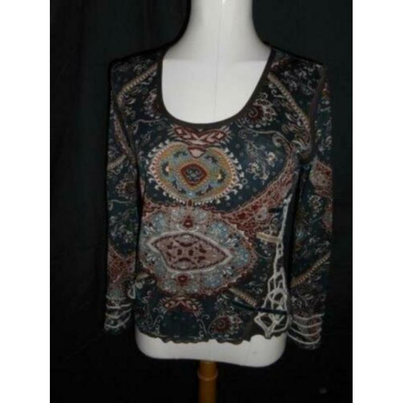 Longsleeve groen brocant Bandolera mt L AANBIEDING