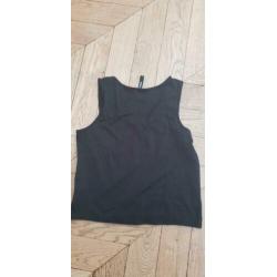 Zwart cropped top PAGE met kant S NIEUW