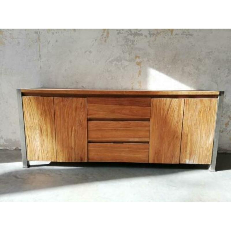 Massief teak houten dressoir 188cm breed