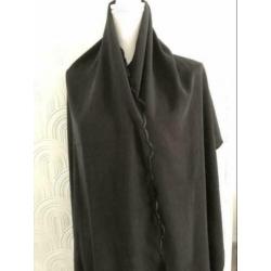 Polyester sjaal - 55 x 196 cm - zwart