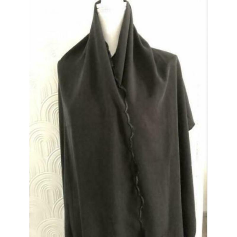 Polyester sjaal - 55 x 196 cm - zwart