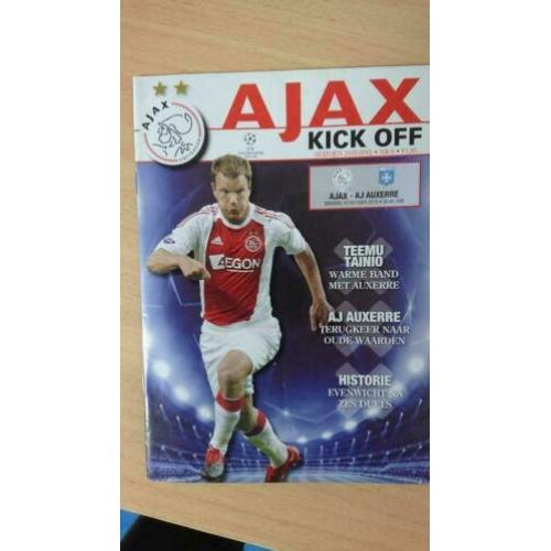 AJAX KICK OFF nummers