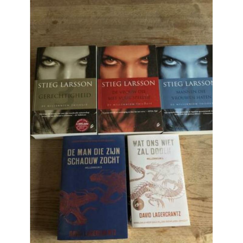 De millennium trilogie van Stieg Larsson 5 boeken