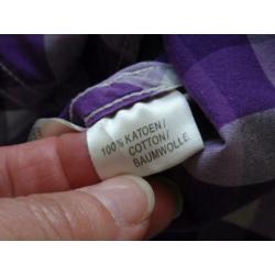 Mills Brothers: Paars/Wit Geruite Blouse maat XS