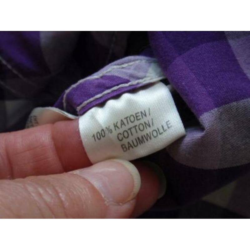 Mills Brothers: Paars/Wit Geruite Blouse maat XS