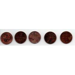 Lot Duitse Staten Preussen 2 Pfenninge 10x- #KM452 en #KM481