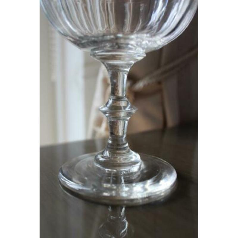 Antieke Franse 3 champagne coupes 19e eeuw