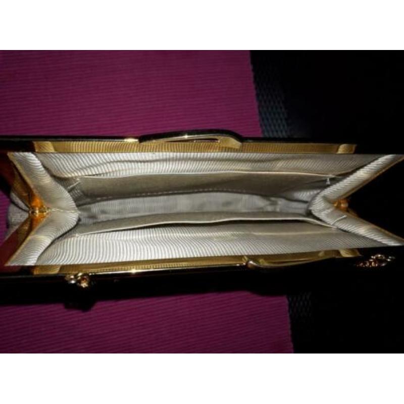 Antieke Geborduurde Dames Handtas Tas Vintage