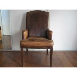 Prachtige schapenleren bureaustoel of fauteuil