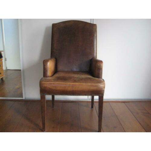 Prachtige schapenleren bureaustoel of fauteuil