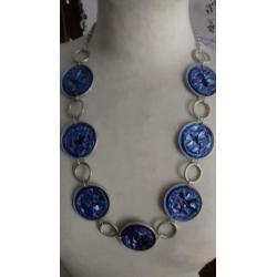 Uniek! Mooie blauwe Nespresso Art ketting