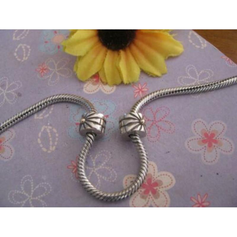 2 x Pandora clip P215 = sunburst + 14 krt GOUD in 1 koop