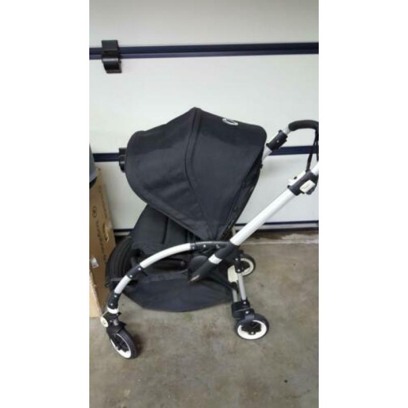 zgan bugaboo bee zwart met grijze wieg prachtig handig buggy