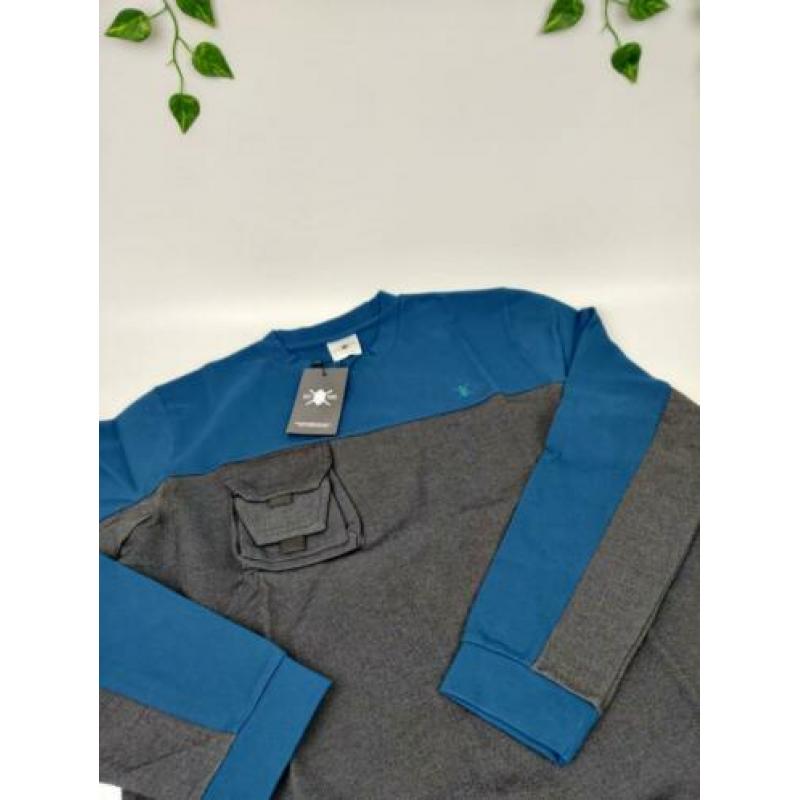 (Maat M) Daily Paper Navy Panel Sweater