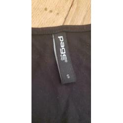 Zwart cropped top PAGE met kant S NIEUW
