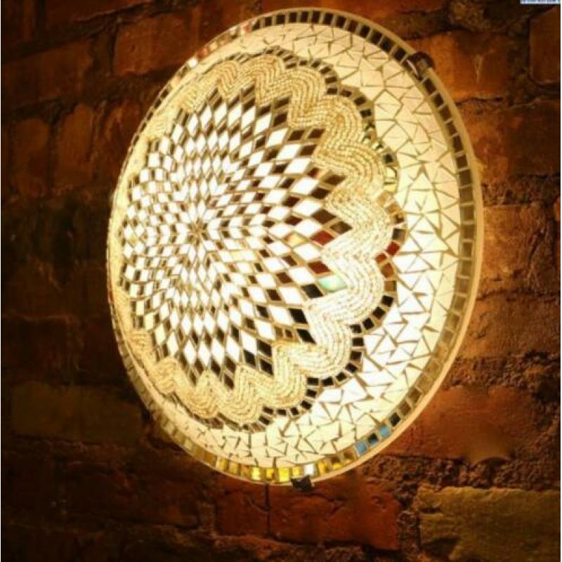 Oosterse handgemaakte mozaiek plafonniere plafondlamp nieuw!