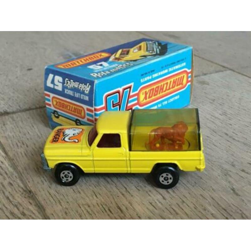 Matchbox Superfast Rolamatics 57 – Wildlife Truck Ford geel