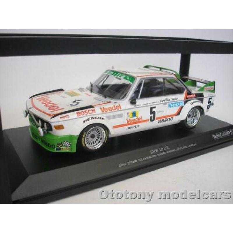 Bmw 3.0 CSL #5 24hrs Spa 1976 1/18 Minichamps