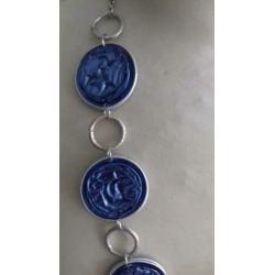 Uniek! Mooie blauwe Nespresso Art ketting
