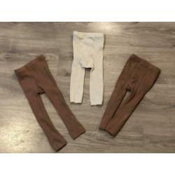 Rib broekjes / leggings 56 - 68