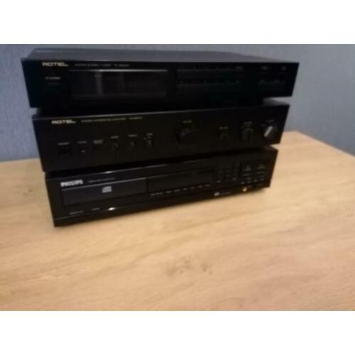 Rotel Versterker En Tuner. Philips cd speler,Tannoy Speakers