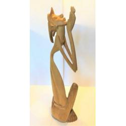 Art deco Balinese houten sculpturen