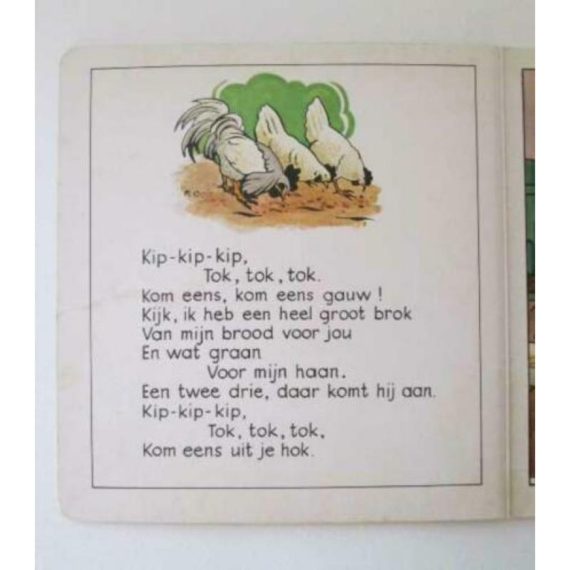 Vintage Prent leesboek H324: Rie Cramer - Bont en blij Nr. 1