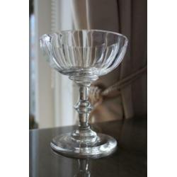 Antieke Franse 3 champagne coupes 19e eeuw