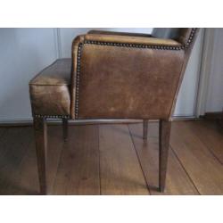 Prachtige schapenleren bureaustoel of fauteuil
