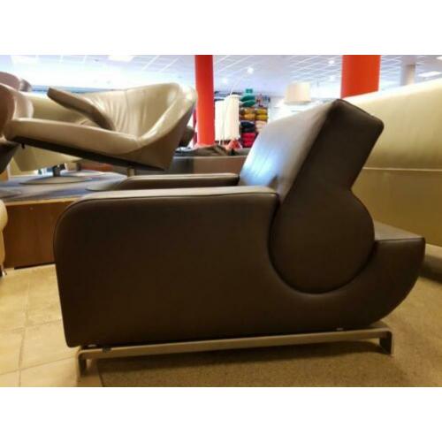 Prachtige Leolux B Flat Fauteuil Bruin Leer B-Flat Stoel