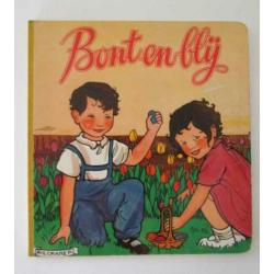 Vintage Prent leesboek H324: Rie Cramer - Bont en blij Nr. 1