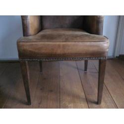 Prachtige schapenleren bureaustoel of fauteuil
