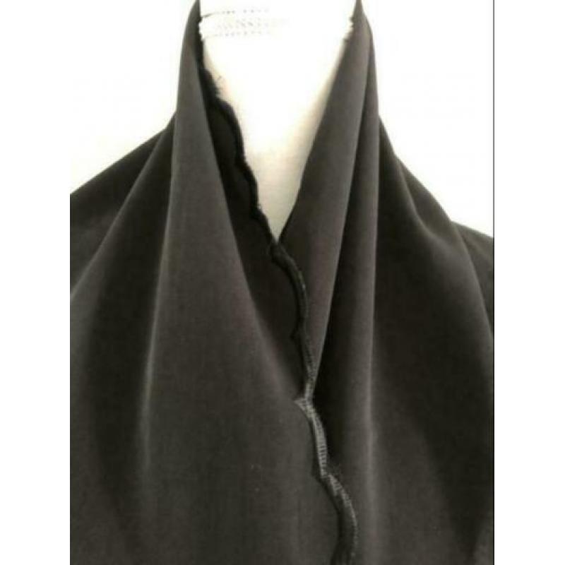 Polyester sjaal - 55 x 196 cm - zwart