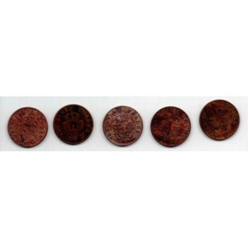 Lot Duitse Staten Preussen 2 Pfenninge 10x- #KM452 en #KM481