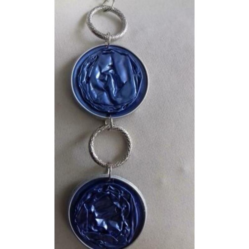 Uniek! Mooie blauwe Nespresso Art ketting