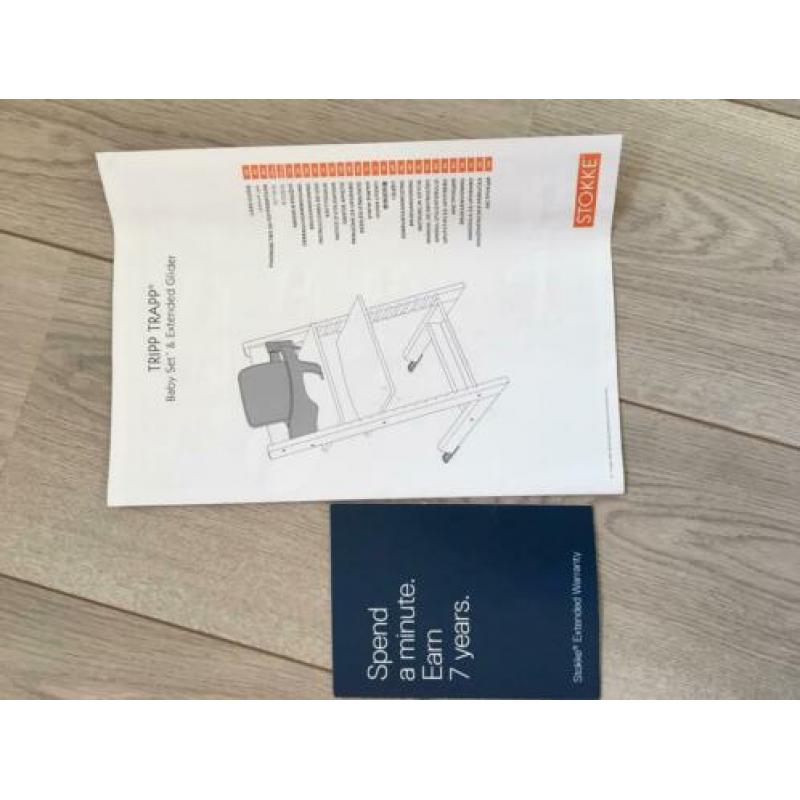 Tripp Trapp babyset. Verkleiner, bekleding, gliders.