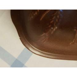 BROODPOT met handvat mat bruin groot formaat