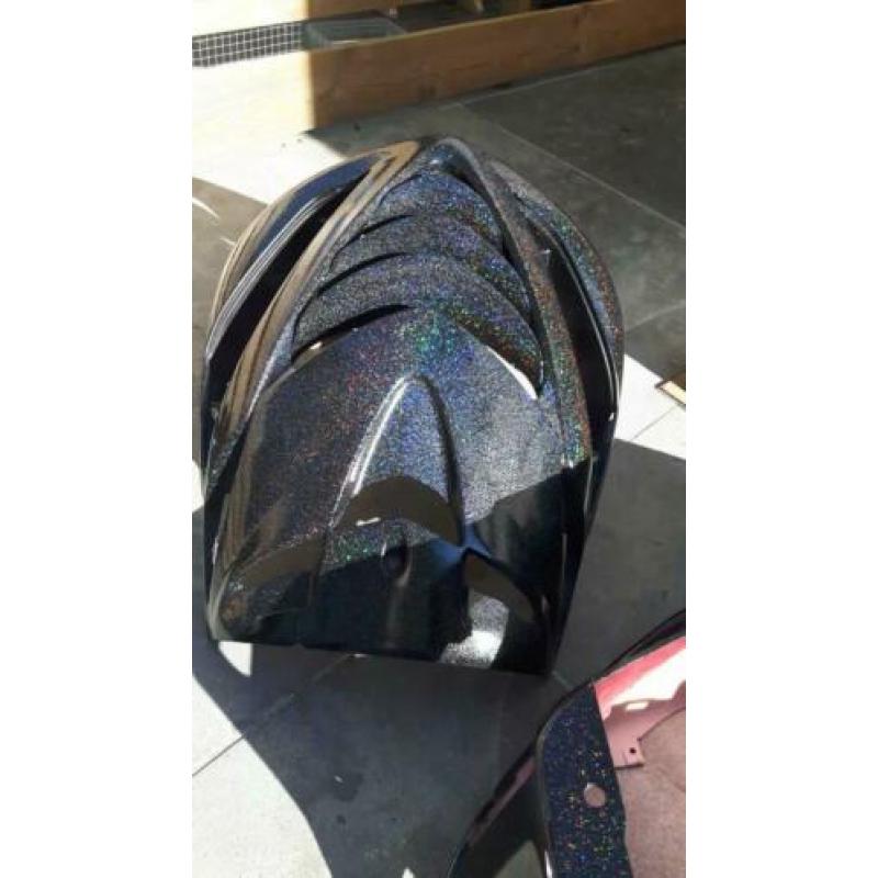 Custom piaggio zip sp kappenset black flakes !