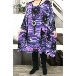 Elke oversized A-lijn tuniek/jurk apart (extra groot)