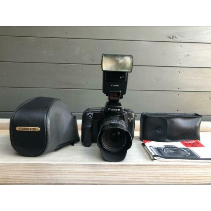 Canon eos 5 + 28-105mm + 430 flitser
