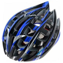 Fietshelm wielrenhelm blauw zwart racefiets fiets helm