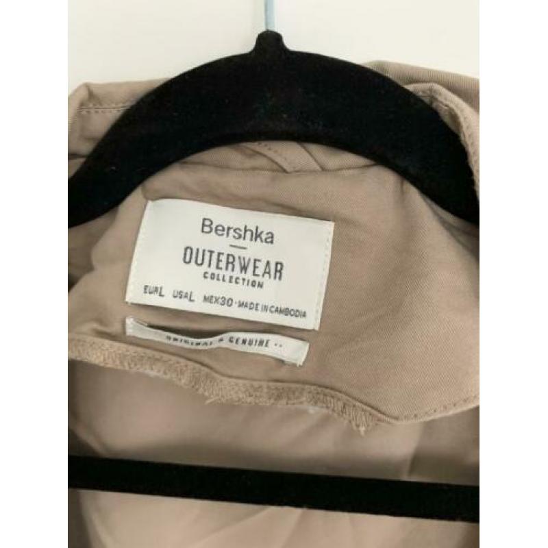Bershka lange gilet blazer beige maat L als nieuw!